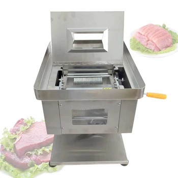 Настолна машина за нарязване на месо от неръждаема стомана с разглобяемо острие и електрическа автоматична машина за рязане на месо