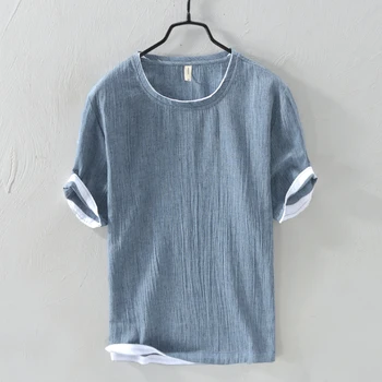 Нов стил къс ръкав твърда тениска мъже марка мода мъжки тениски M-3XL стреч тениска мъжки риза camiseta