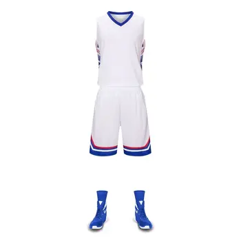 Нов стил мъжки баскетбол Джърси дишаща и бързо суха обичай LOGO екип фитнес мода две части комплект жилетка сублимация OEM