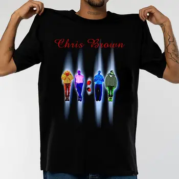 Нова рядка риза за албум на Крис Браун Коледна риза с къс ръкав 1CM421 дълъг ръкав