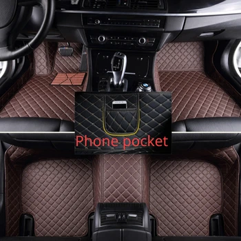 Персонализирани стелки за кола за Dodge Challenger 2007-2021 години изкуствена кожа телефон джоб килим интериор аксесоари за кола