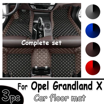 Подова постелка за Opel Grandland X 2017~2022 Килим против мръсна подложка за кола Напълно комплект Tapete De Carro Стелки за кола Етаж Аксесоари за кола