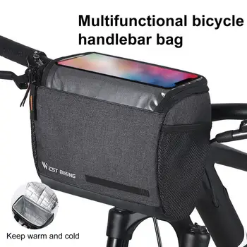 Практична чанта за колоездене Чувствителна операция Дълъг експлоатационен живот Велосипедна рамка чанта Професионална чанта за предна тръба