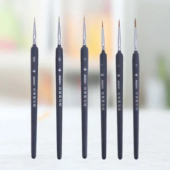 Професионална четка за рисуване Wolf Fine Painting Pen Nylon Brush Sets Detail Painting Drawing Line Pen Brush Art Supplies A45