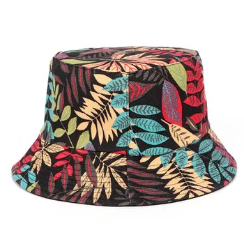 Унисекс лято сгъваема Панама кофа шапка жени открит памук риболов ловна шапка мъже обратими кофа капачка Chapeau шапка за слънце
