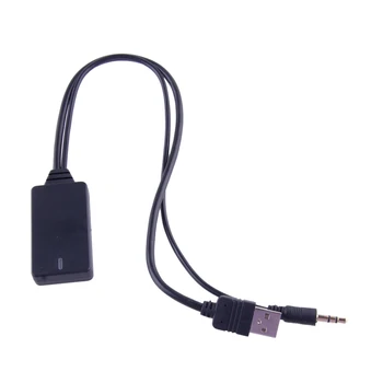 Черен автомобилен преден безжичен Bluetooth радио AUX кабелен адаптер 12V подходящ за BMW E90 E91 E92 E93