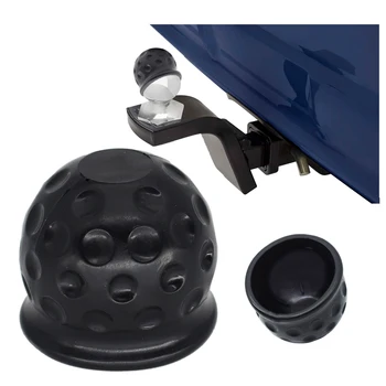 черен каучук 50 мм теглич топка покритие теглене закачалка теглич теглич каравана ремарке теглич защита универсален автомобил stying аксесоари