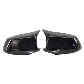 Черно огледало Covers Fit за BMW 5 Series F10 / F11 / F18 Pre-LCI 11-13 Mirror Caps Замяна на страничните капачки на страничните огледала Задно крило на вратата